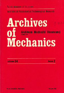 Archives of Mechanics Vol. 34 nr 2 (1982)