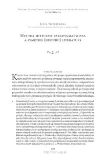 Metoda mityczno-paradygmatyczna a symetrie (historii) literatury