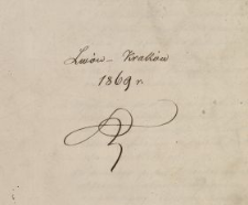 Lw&oacute;w - Krak&oacute;w 1869 r.