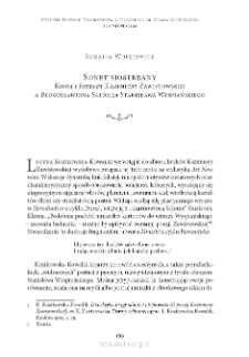 Sonet siostrzany. &bdquo;Kinga i Johelet&rdquo; Kazimiery Zawistowskiej a &bdquo;Błogosławiona Salomea&rdquo; Stanisława Wyspiańskiego