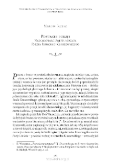Postacie poezji. Nad mottami &bdquo;Poety i świata&rdquo; J&oacute;zefa Ignacego Kraszewskiego