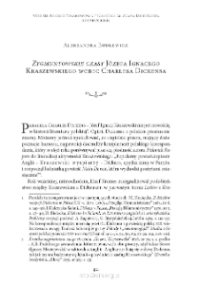 „Zygmuntowskie czasy” Józefa Ignacego Kraszewskiego wobec Charlesa Dickensa