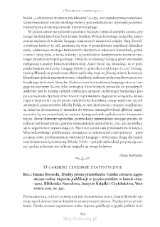 O carskiej cenzurze statystycznie. Rec.: Janusz Kostecki, &bdquo;Trudny proces przenikania. Carska cenzura zagraniczna wobec importu publikacji w języku polskim w latach 1865&ndash;1904&rdquo;, Warszawa 2011