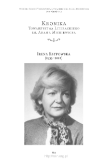 Irena Szypowska (1933–2012) − Moja Mama (Wspomnienie o Irenie Szypowskiej). Aneks koleżeński (Dobrosława Świerczyńska)