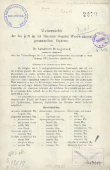 Uebersicht der bis jetzt in der Sandezer Gegend West-Galiziens gesammelten Dipteren