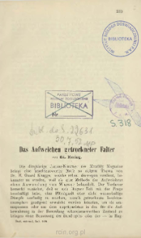 Das Aufweichen getrockneter Falter