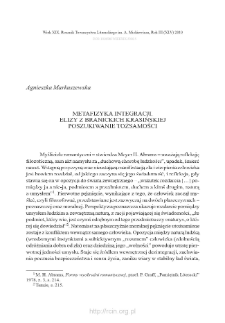 Metafizyka integracji. Elizy z Branickich Krasińskiej poszukiwanie tożsamości