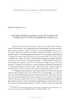 Kształtowanie i dzieło. Koncepcja procesu tw&oacute;rczego w myśli Friedricha Schlegla