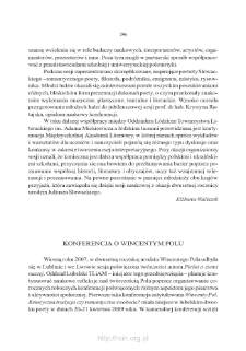 Konferencja o Wincentym Polu