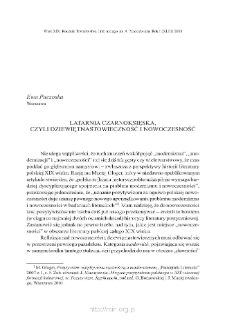 Latarnia czarnoksięska, czyli dziewiętnastowieczność i nowoczesność
