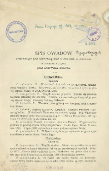 Spis owad&oacute;w znalezionych pod Warszawą oraz w okolicach w promieniu 40 kilometr&oacute;w odległych