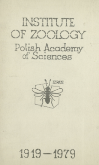 Institute of Zoology Polish Academy of Sciences : 1919-1979