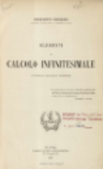 Elementi di calcolo infinitesimale con numerose applicazioni geometriche