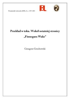 Przekład w toku : wokół ostatniej stronicy "Finnegans Wake"