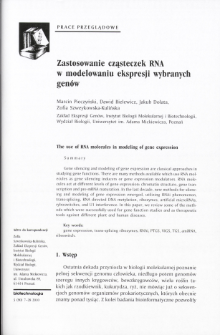 The use of RNA molecules in modeling of gene expression