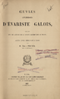 Œuvres mathématiques d'Évariste Galois