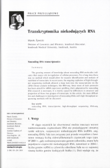 Noncoding RNA transcriptomics