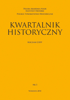 Kwartalnik Historyczny R. 125 nr 3 (2018), Title pages, Contents