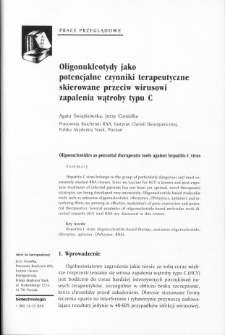 Oligonucleotides as potential therapeutic tools against hepatitis C virus