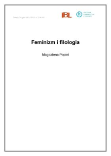 Feminizm i filologia