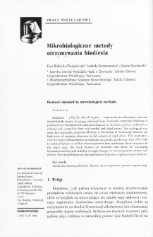 Biodiesel obtained by microbiological methods