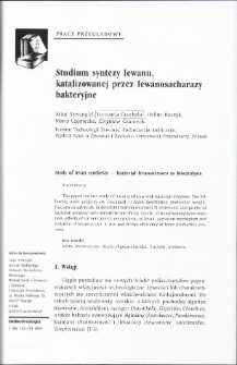 Study of levan synthesis - bacterial levansucrases as biocatalysts