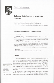 Clostridium botulinum toxin - a wonderful poison