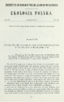 Spatial and time changes of some environmental factors in the pelagial of Mikołajskie Lake