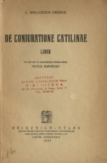 De coniuratione Catilinae liber