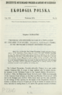 Phenology and breeding success in a population of collared flycatcher, Ficedula albicollis (Temm.) in the Niepołomice Forest (southern Poland)