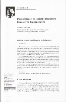 Marketing authorization of biosimilar medical products