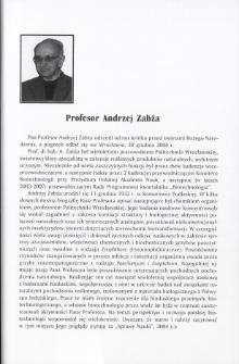 Od Redakcji - Profesor Andrzej Zabża