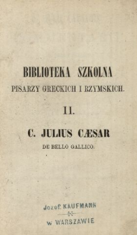 C. Julii Caesaris Commentari de bello Gallico