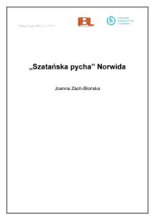 "Szatańska pycha" Norwida