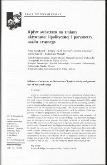 Influence of substrate on fluctuation of lipolytic activity and parameters of activated sludge