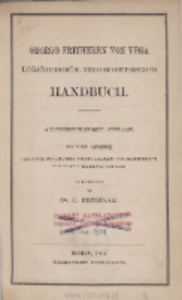 Georg's Freiherrn von Vega Logarithmisch - Trigonometrisches Handbuch