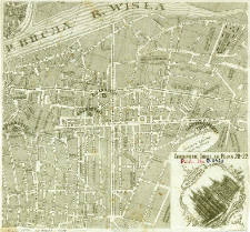 Varsovie [plan miasta na serwetce Chocolaterie Suisse G. G. Lardelli]