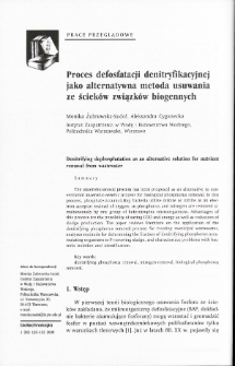 Denitrifying dephosphatation as an alternative solution for nutrient removal from wastewater