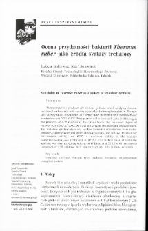 Suitability of Thermus ruber as a source of trehalose synthase