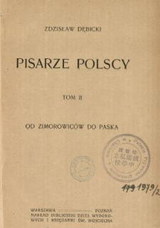 Od Zimorowiców do Paska