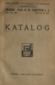 Katalog książek : utwory literackie w języku polskim, dzieła o treści naukowej, czasopisma