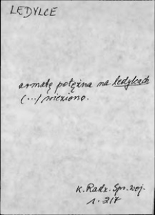 Kartoteka Słownika języka polskiego XVII i 1. połowy XVIII wieku; Ledylce - Leniwy