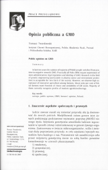 Public opinion on GMO