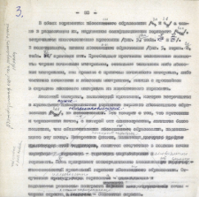 4 strony tekstu w języku rosyjskim, przekreślone jako niezgodne z tekstem polskim