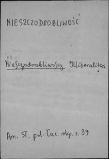 Kartoteka Słownika języka polskiego XVII i 1. połowy XVIII wieku; Nieszdoronliwość - Niewiadomość