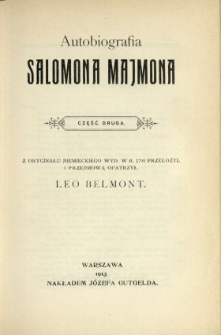 Autobiografia Salomona Majmona. Cz. 2