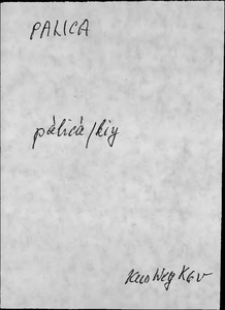 Kartoteka Słownika języka polskiego XVII i 1. połowy XVIII wieku; Palica - Pan1