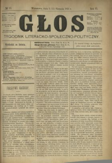 Głos : tygodnik literacko-społeczno-polityczny 1891 N.33