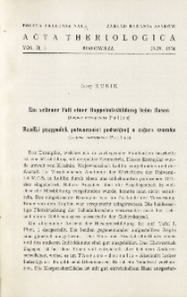 Ein seltener Fall einer Doppelmissbildung beim Hasen ( Lepus europaeus Pallas); Rzadki przypadek potworności podw&oacute;jnej u zająca szaraka ( Lepus europaeus Pallas)