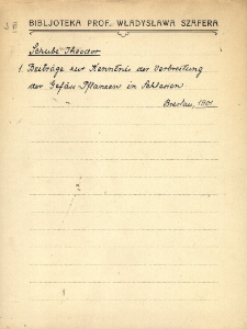 Kartoteka "Biblioteka Prof. Władysława Szafera" : Schu-Simo